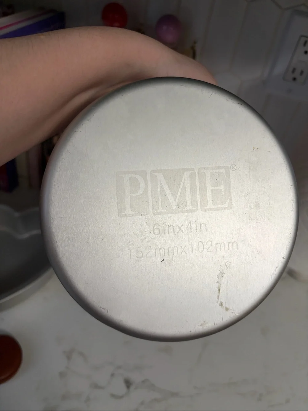 PME 6x4” Silver Round Cake Pan - Nonstick Finish
